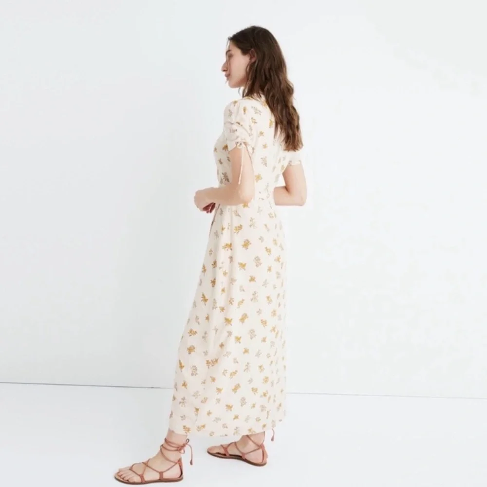 Madewell Field Bouquet Floral Silk Maxi Dress